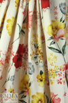 Italian cotton sateen stretch woven - flower shower 1.75 yd