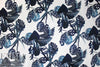Italian denim-toned monstera cotton stretch woven 1 yard