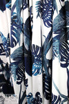 Italian denim-toned monstera cotton stretch woven .75 yds