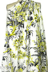 famous designer botanical cotton stretch woven