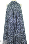 NY designer vertical stretch leafy graphic cotton woven