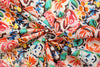 NY designer flower sketch cotton stretch shirting
