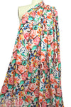 NY designer flower sketch cotton stretch shirting
