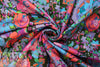 Italian painted flowers cotton stretch shirting
