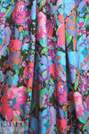 Italian painted flowers cotton stretch shirting