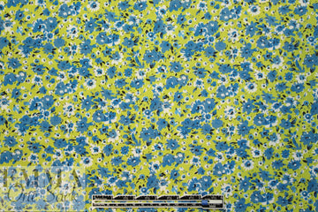 NY designer 'little blues' cotton stretch shirting 2.2 yds