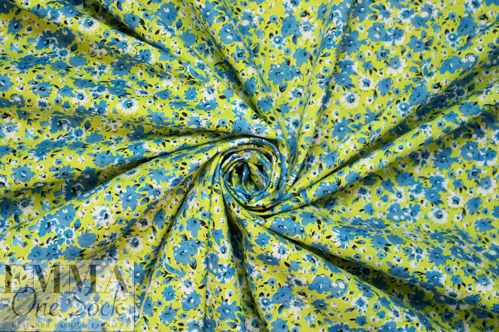 NY designer 'little blues' cotton stretch shirting