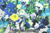 NY designer cobalt/lemon floral cotton/spandex woven
