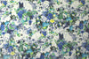 NY designer cobalt/lemon floral cotton/spandex woven