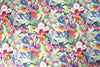 Italian painterly, colorful floral stretch cotton shirting .875 yds