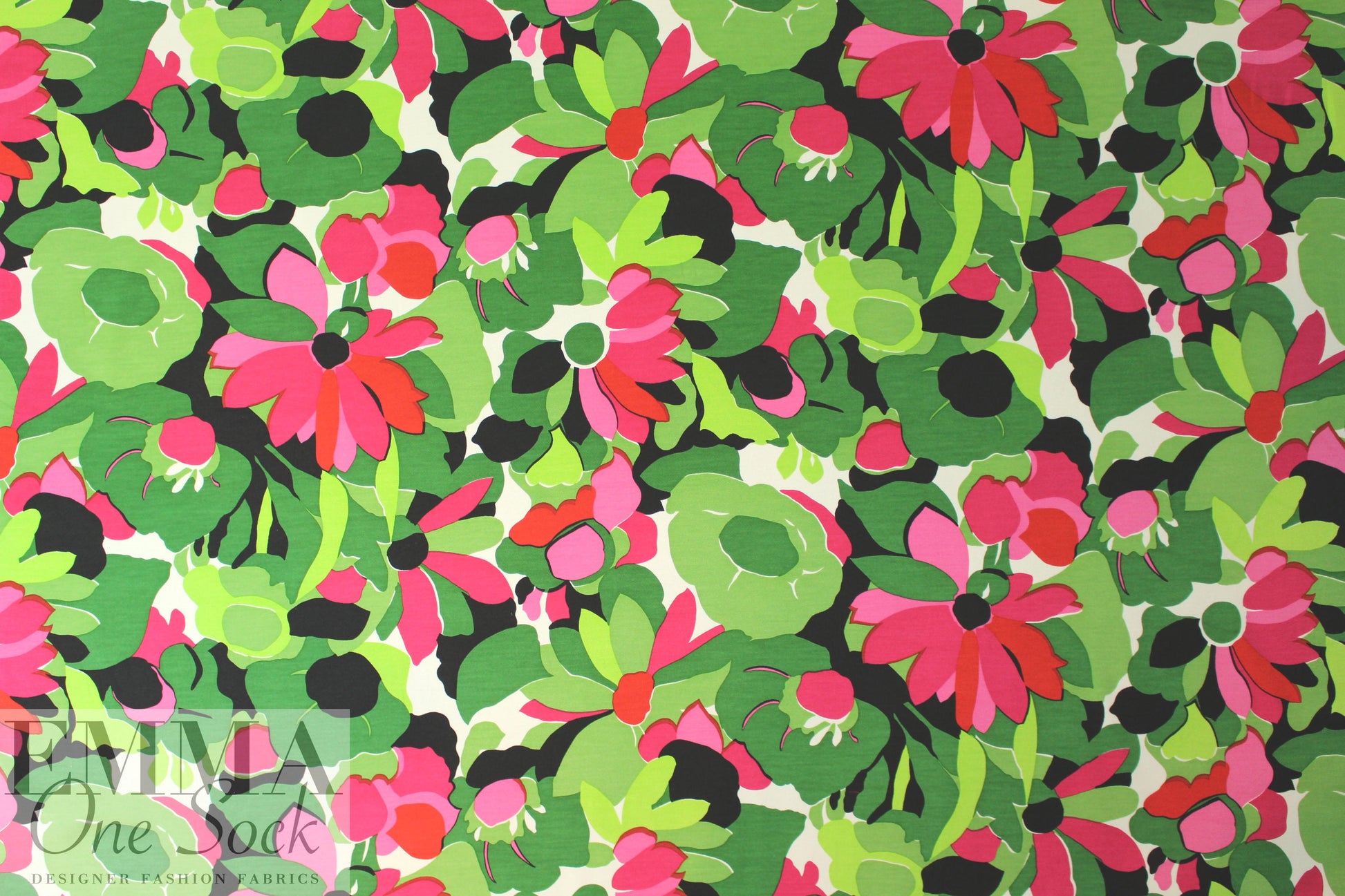 famous designer silk/cotton floral stretch woven