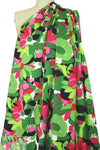 famous designer silk/cotton floral stretch woven