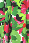 famous designer silk/cotton floral stretch woven