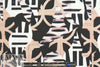 Italian edgy graphic cotton micro-twill woven