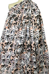 Italian edgy graphic cotton micro-twill woven