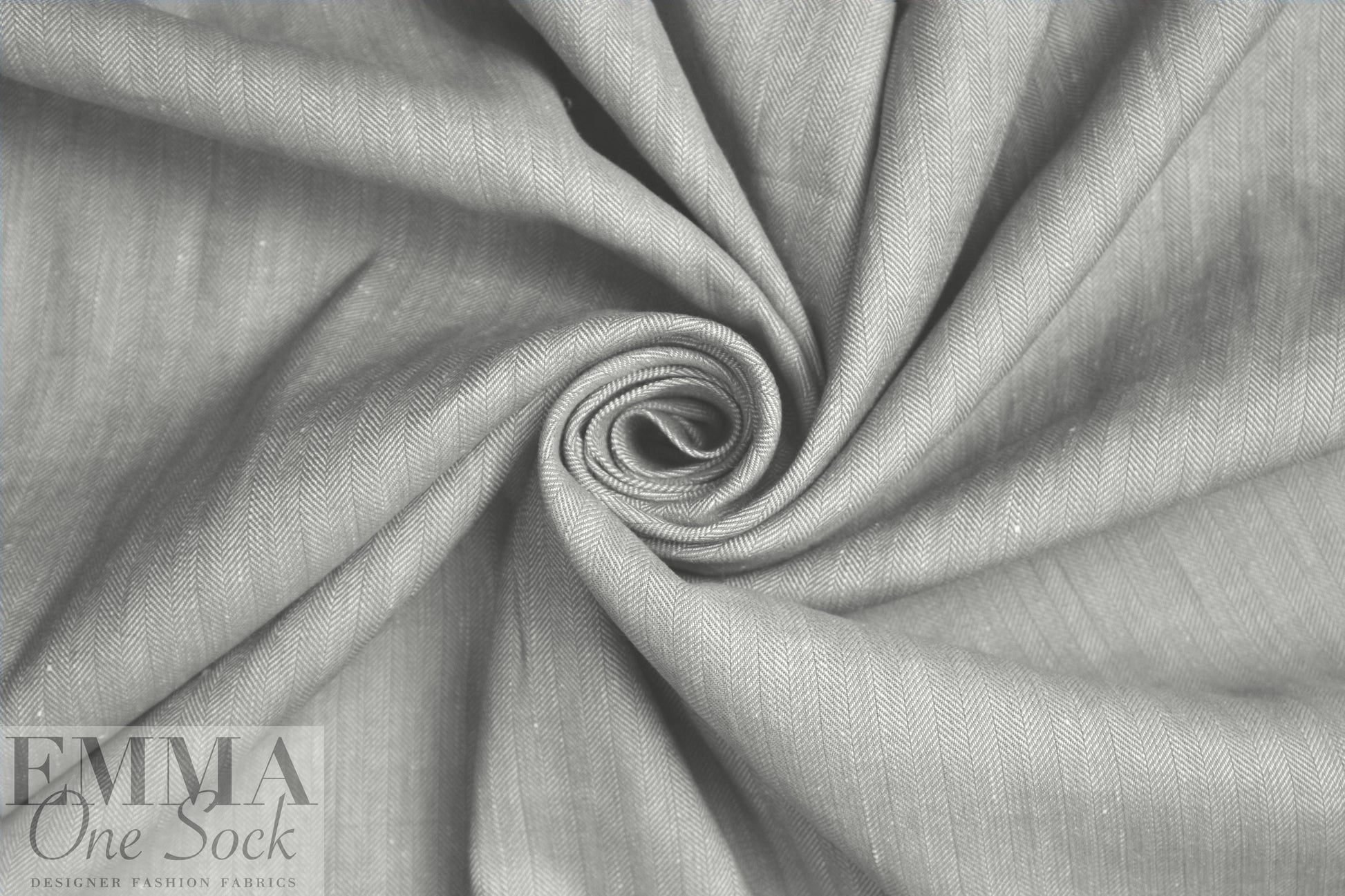 Italian cotton herringbone stretch woven - gray .75 yds