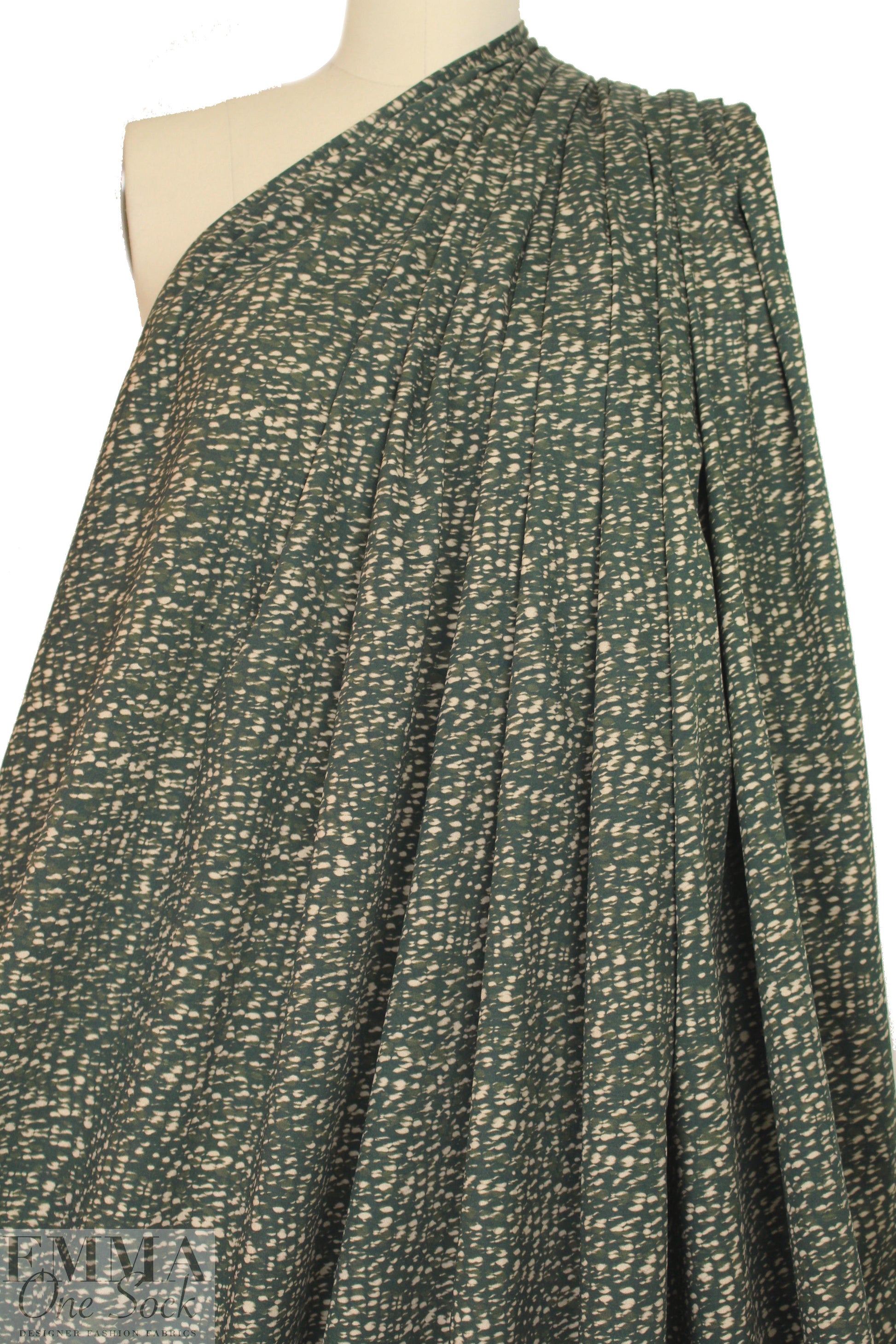 Italian 'twisty yarn' graphic cotton stretch woven
