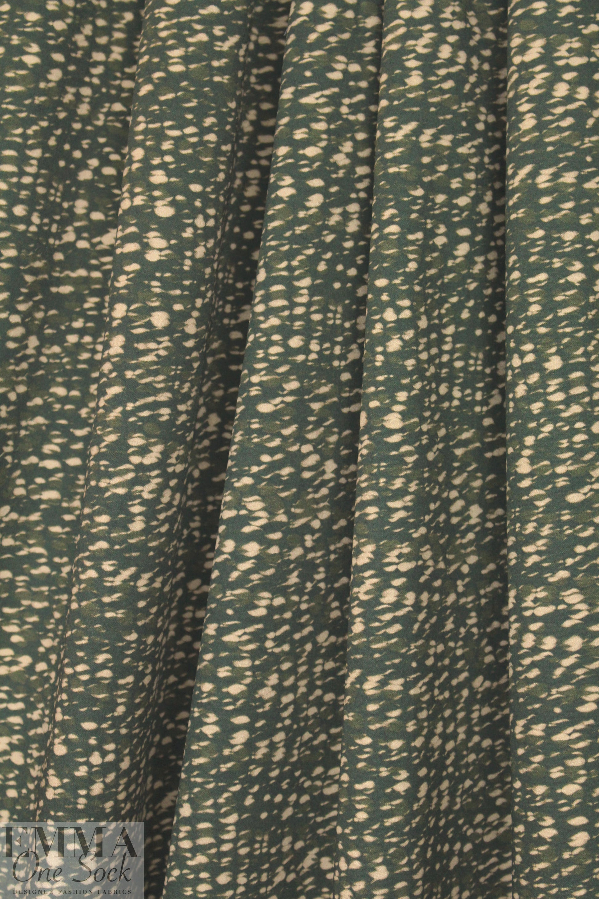 Italian 'twisty yarn' graphic cotton stretch woven