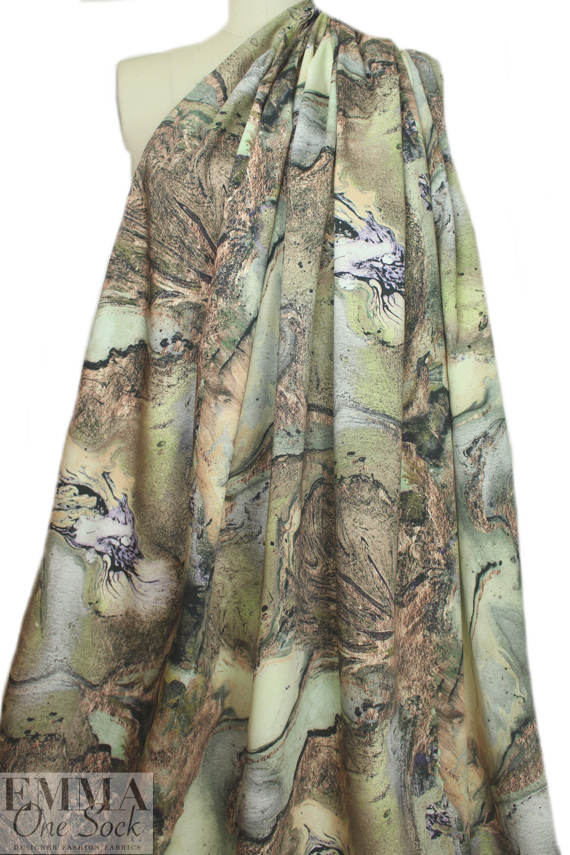 NY designer geophysics abstract cotton/spandex woven