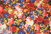 NY designer floral palette stretch cotton woven