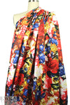 NY designer floral palette stretch cotton woven