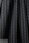 Italian vertical stretch geometric black/gray cotton woven