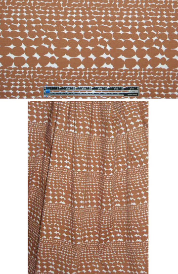 Tahari sienna/white dot stretch cotton faille