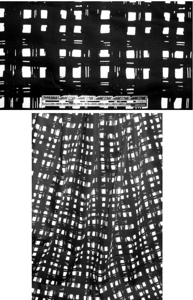 NY designer black/white 'basketweave' cotton/lycra woven