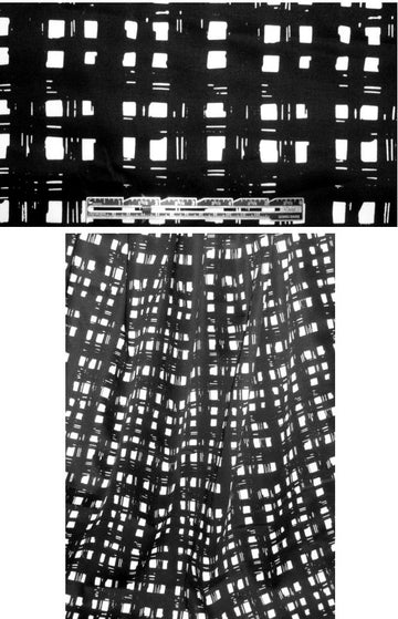 NY designer black/white 'basketweave' cotton/lycra woven