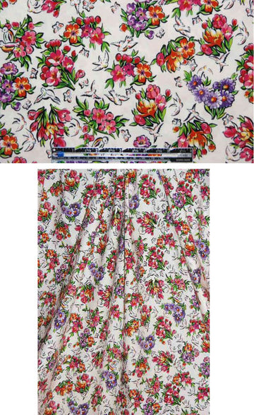 0pening Ceremony bouquets print cotton stretch 1.5 yds