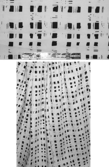 NY designer white/black 'basketweave' cotton/lycra woven