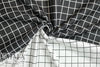 NY designer black/white grid reversible stretch jacquard 1.75 yd
