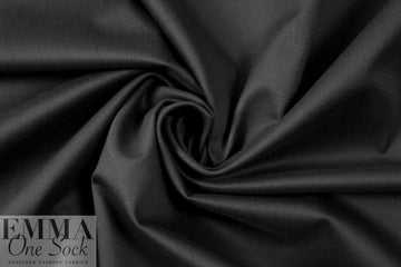 'Victoria' cotton sateen stretch woven - black 2.25 yd