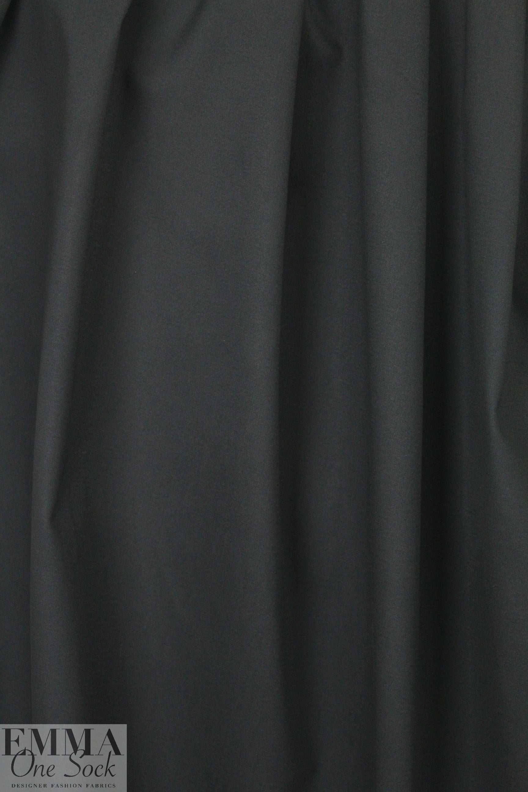 'Victoria' cotton sateen stretch woven - black 2.25 yd