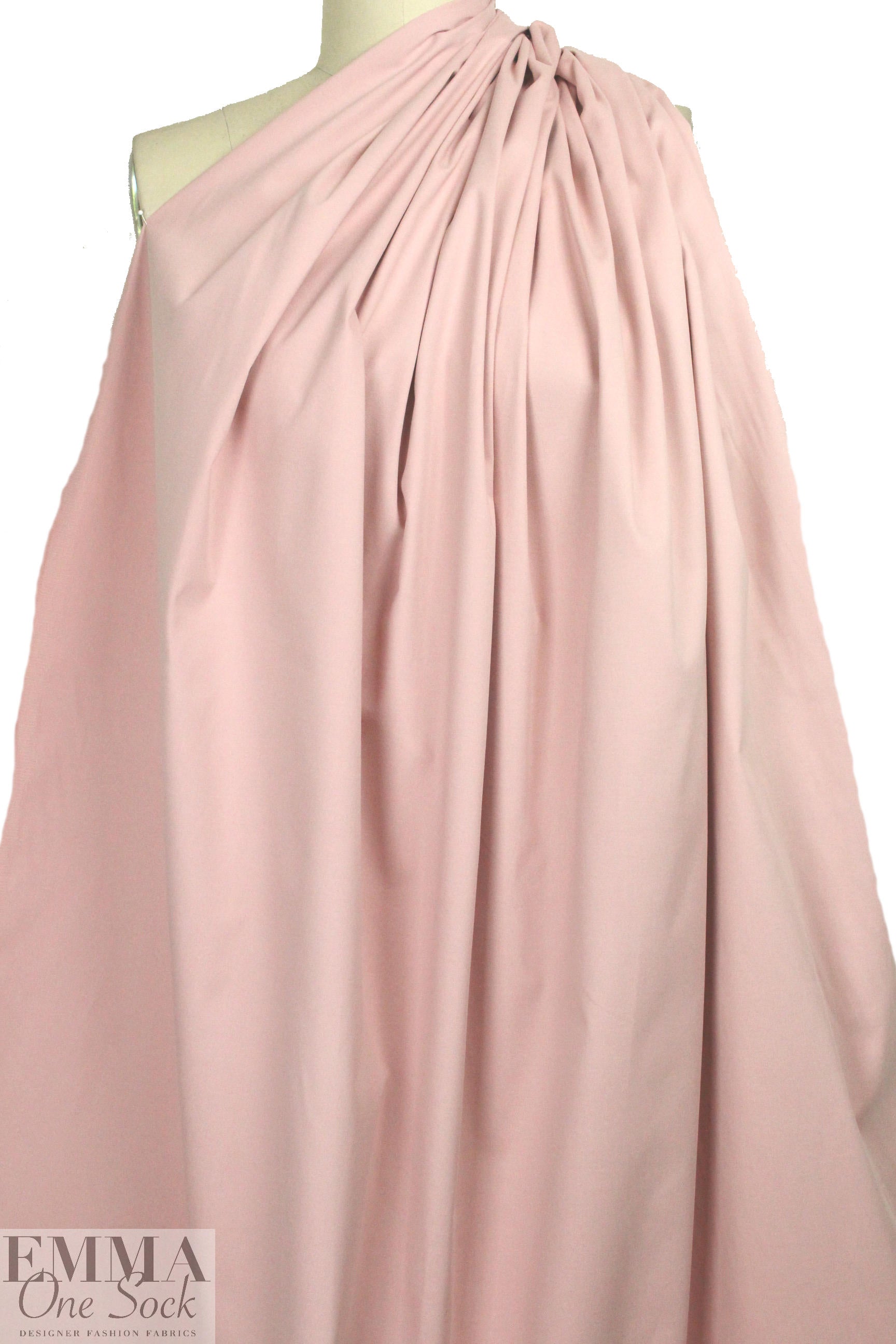 'Victoria' cotton sateen stretch woven - pink blush 1.375 yds