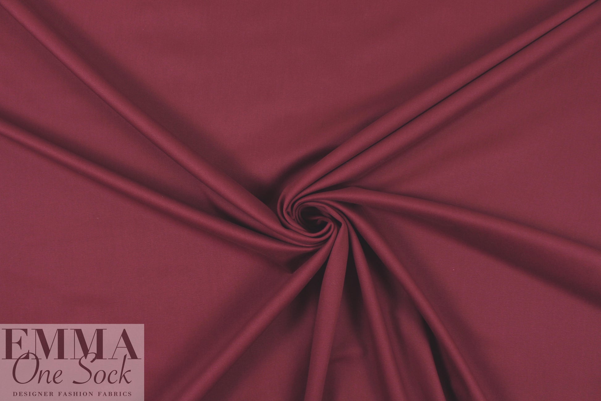 'Victoria' cotton sateen stretch woven - bordeaux