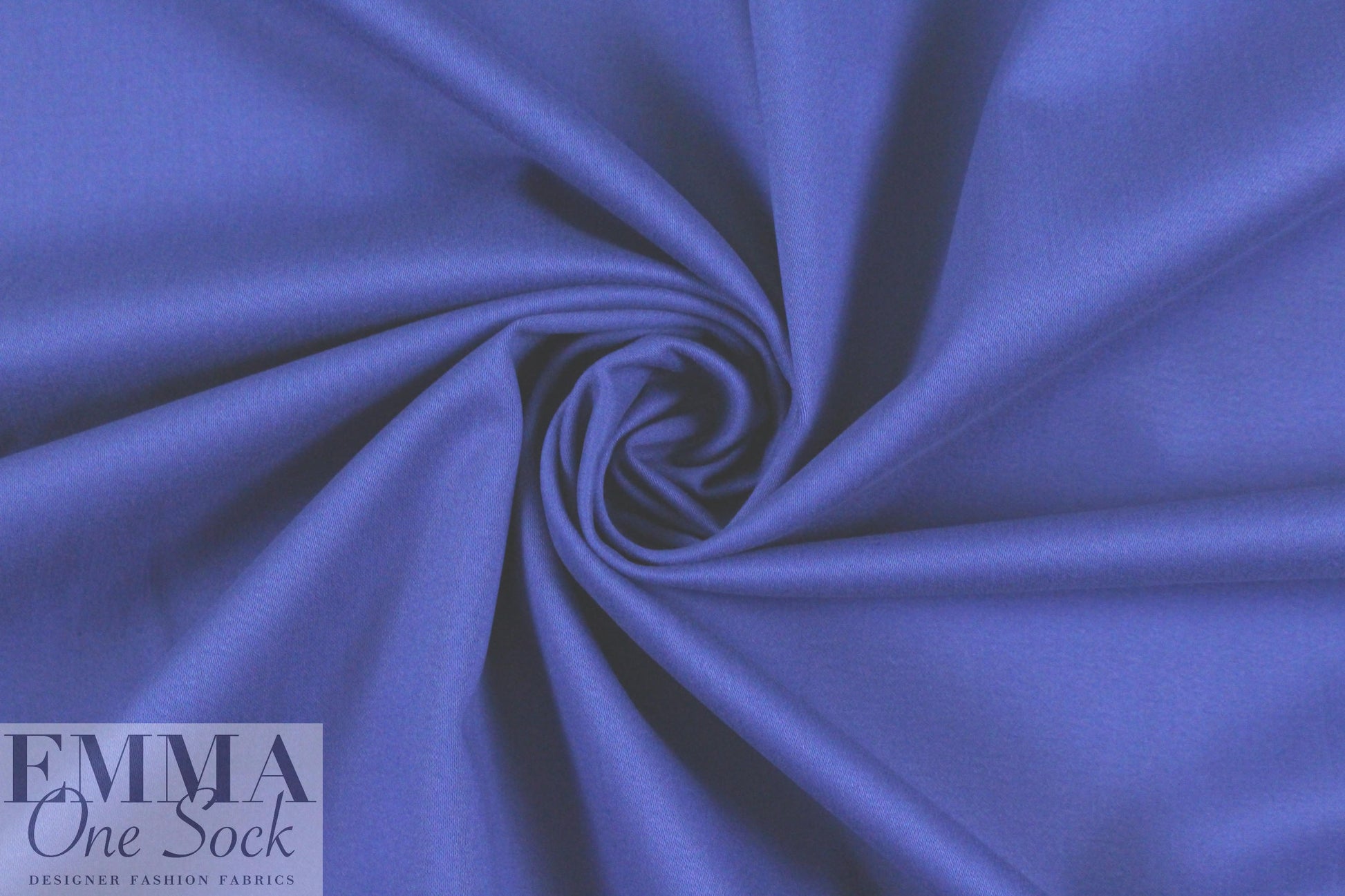 'Victoria' cotton sateen stretch woven - electric blue 1.5 yd