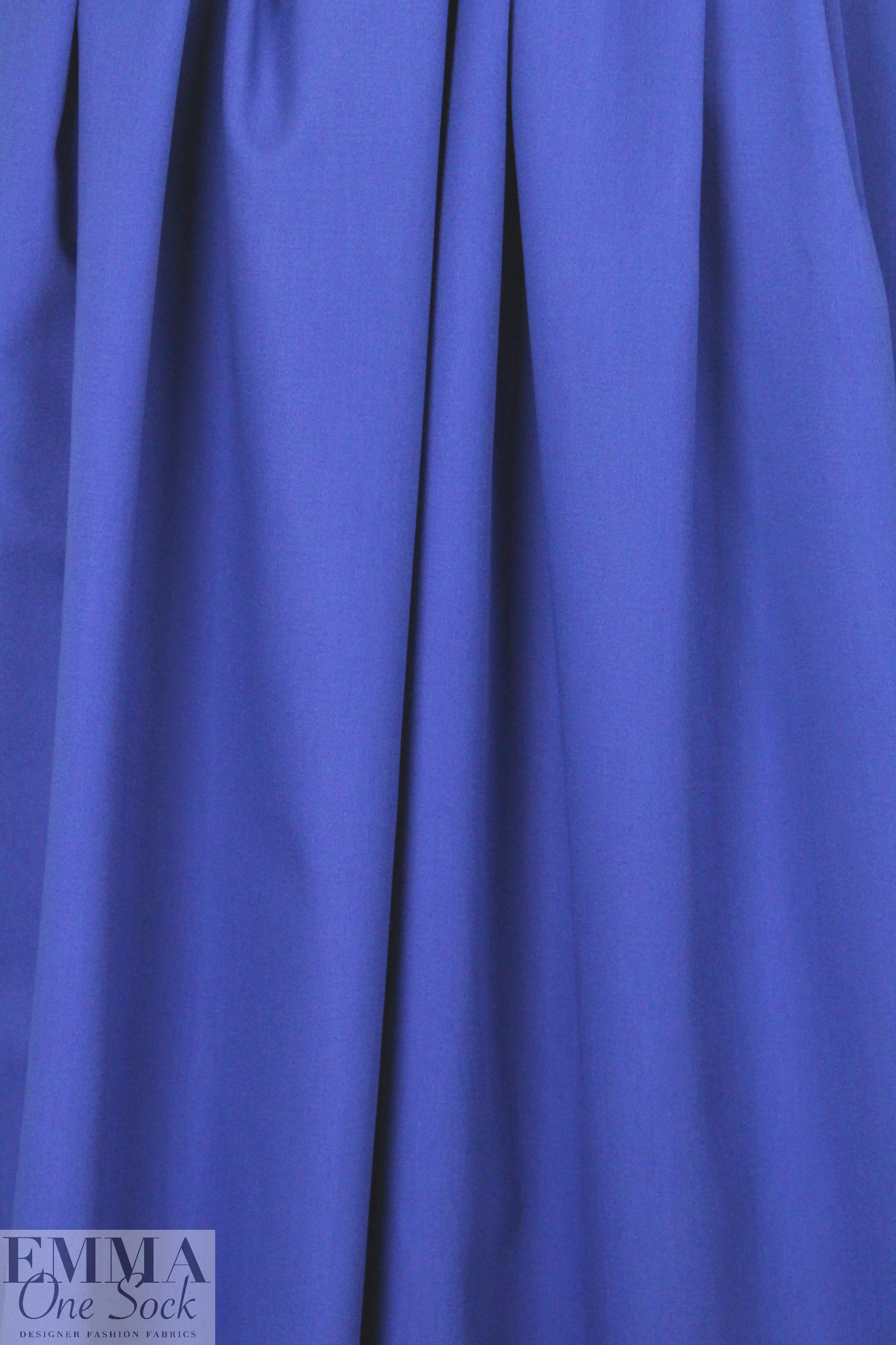 'Victoria' cotton sateen stretch woven - electric blue 1.875 yd
