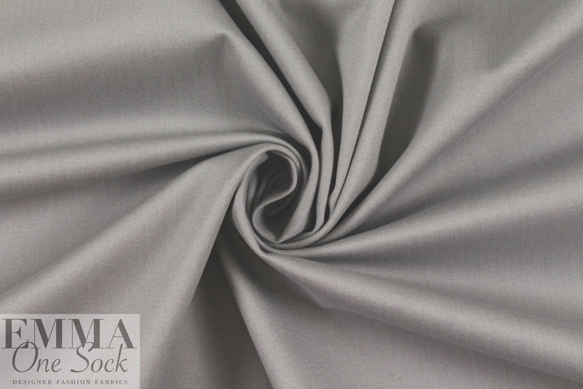 'Victoria' cotton sateen stretch woven - grey