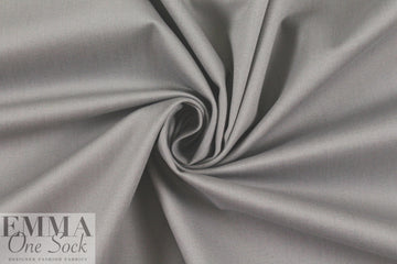 'Victoria' cotton sateen stretch woven - grey 2 yd