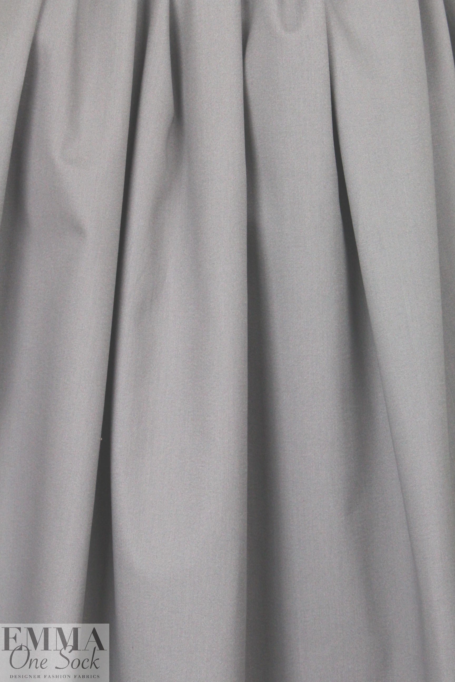 'Victoria' cotton sateen stretch woven - grey 2 yds Minor Flaw
