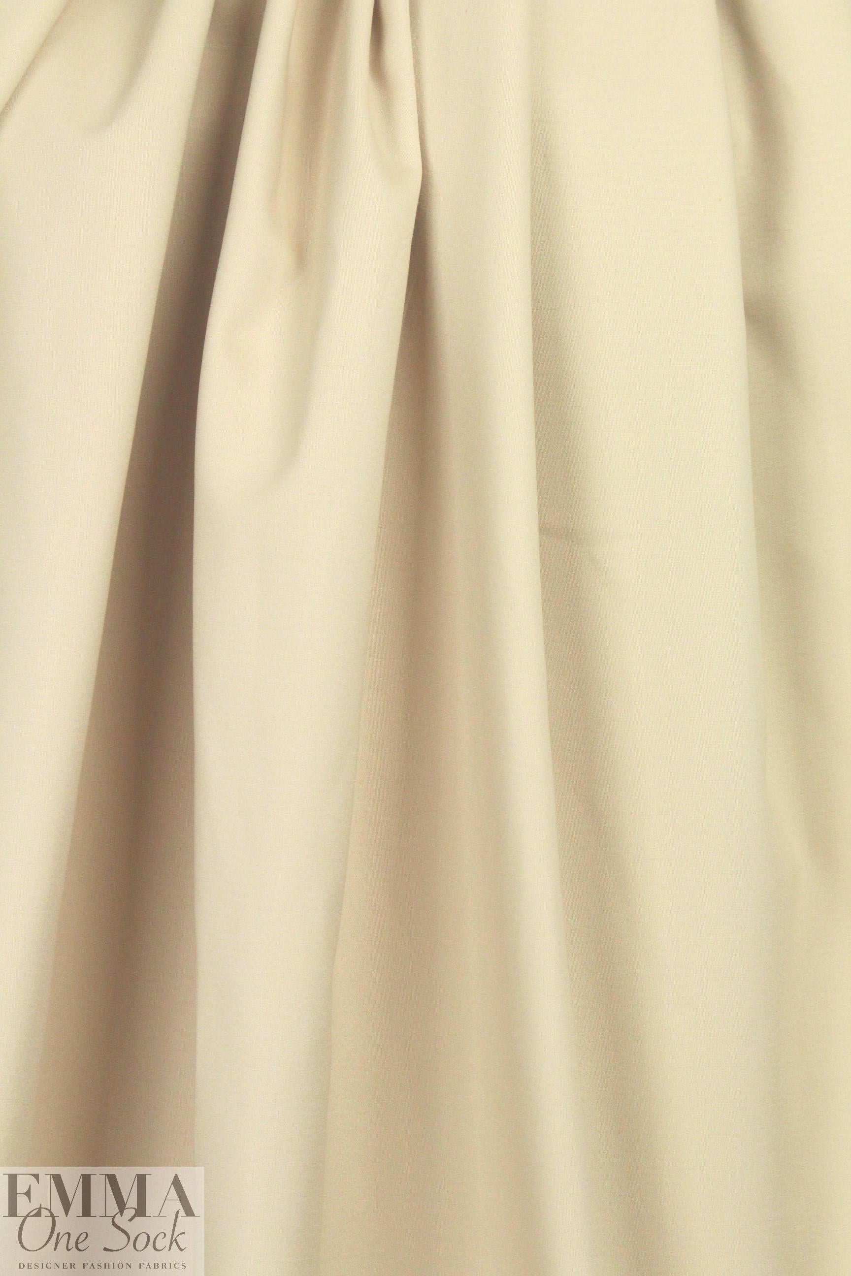 'Victoria' cotton sateen stretch woven - beige