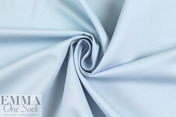 'Victoria' cotton sateen stretch woven - powder blue