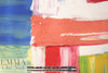 Italian painterly abstract stretch cotton twill