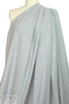 CA designer organic cotton striped shirting - gray/white