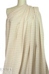 Italian all cotton yarn-dye stripe 1 - terra/beige  1.875 yd
