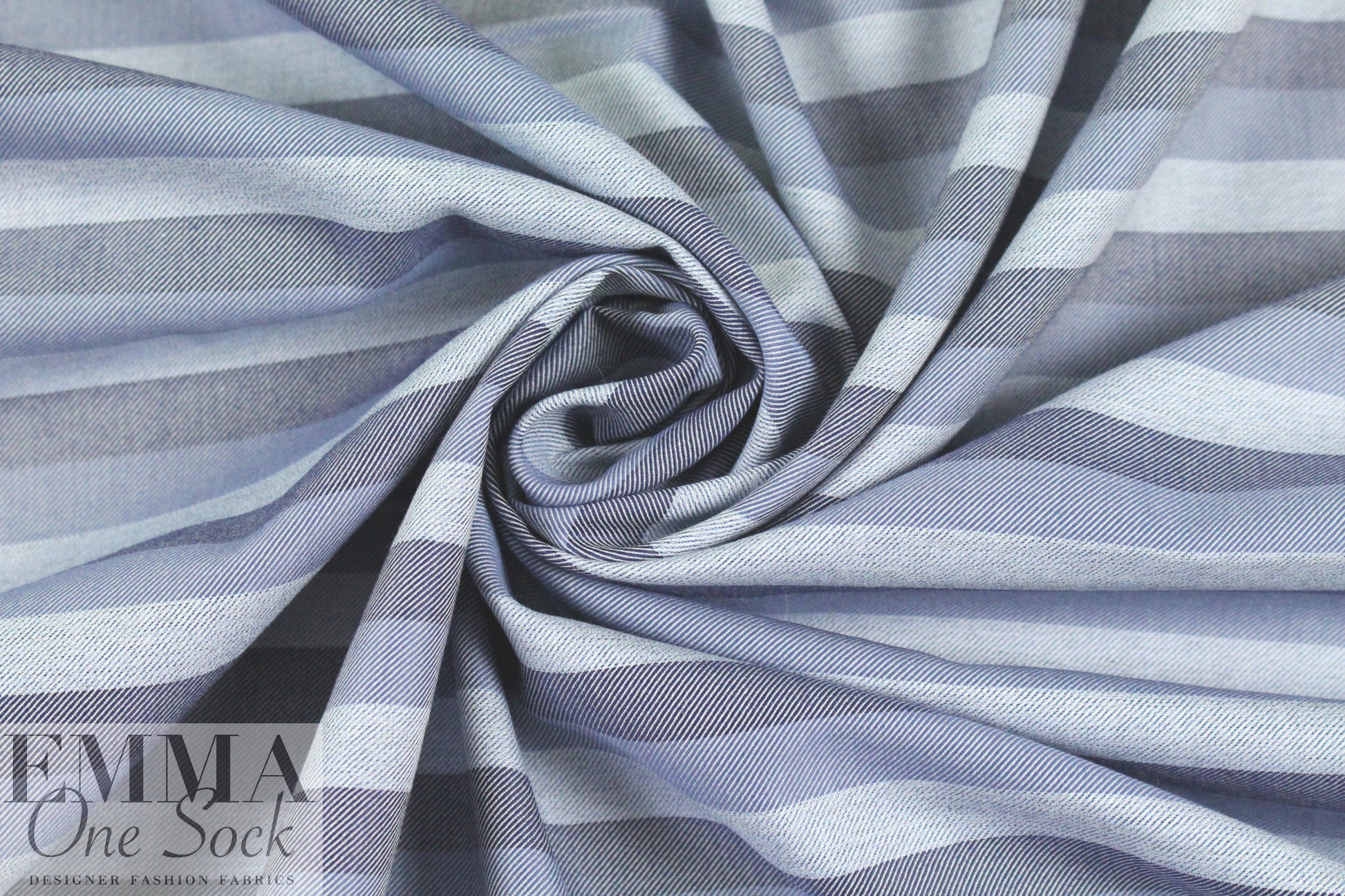 French denim stripe yarn-dyed cotton shirting