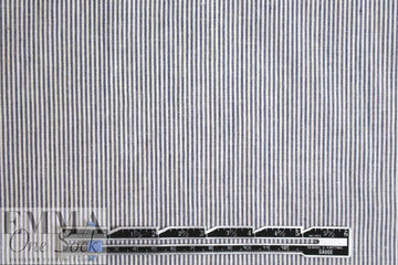 NY designer cotton striped shirting - gray/white .5 yds