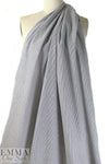 NY designer cotton striped shirting - gray/white