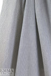 NY designer cotton striped shirting - gray/white